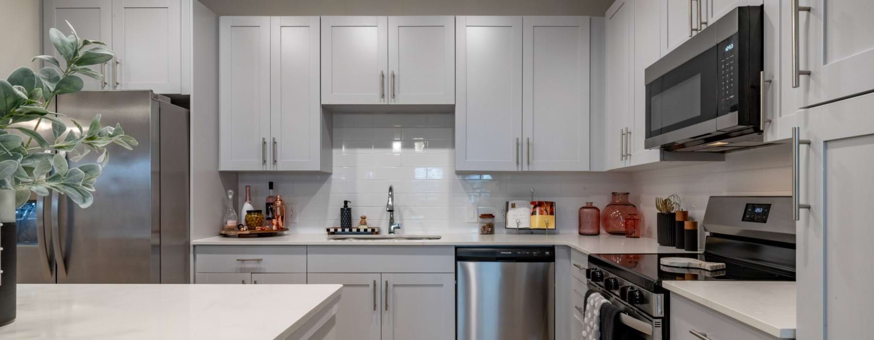 Well-lit kitchen with ample counter space